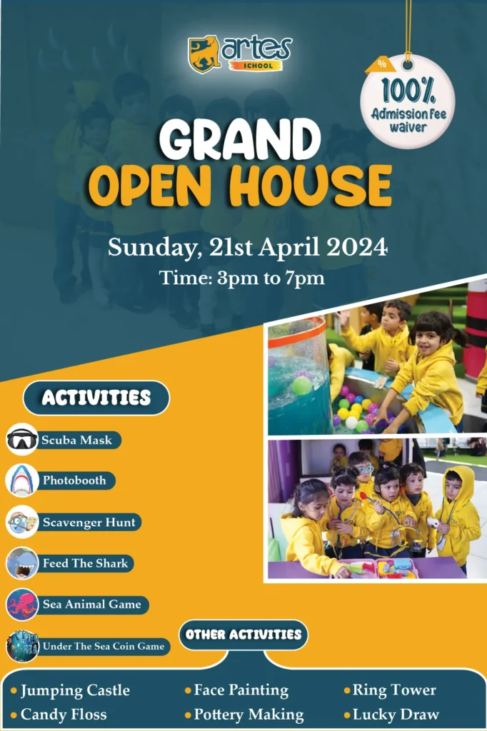 Artes School Grand Open House Activities 2024